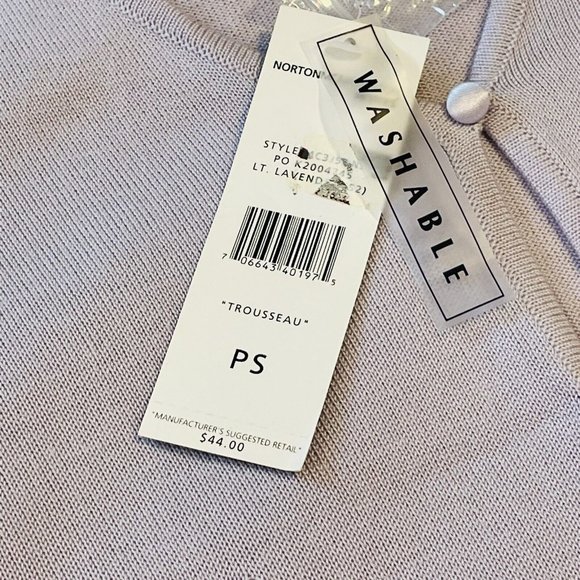 Norton McNaughton Laveder 1 Button Cardigan Sweater Petite Small Women Lace - Picture 6 of 13